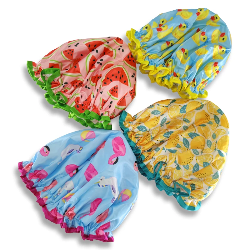 Цифровая фототкань двухслойные душевые капсулы с фруктами и рисунком Размер 1