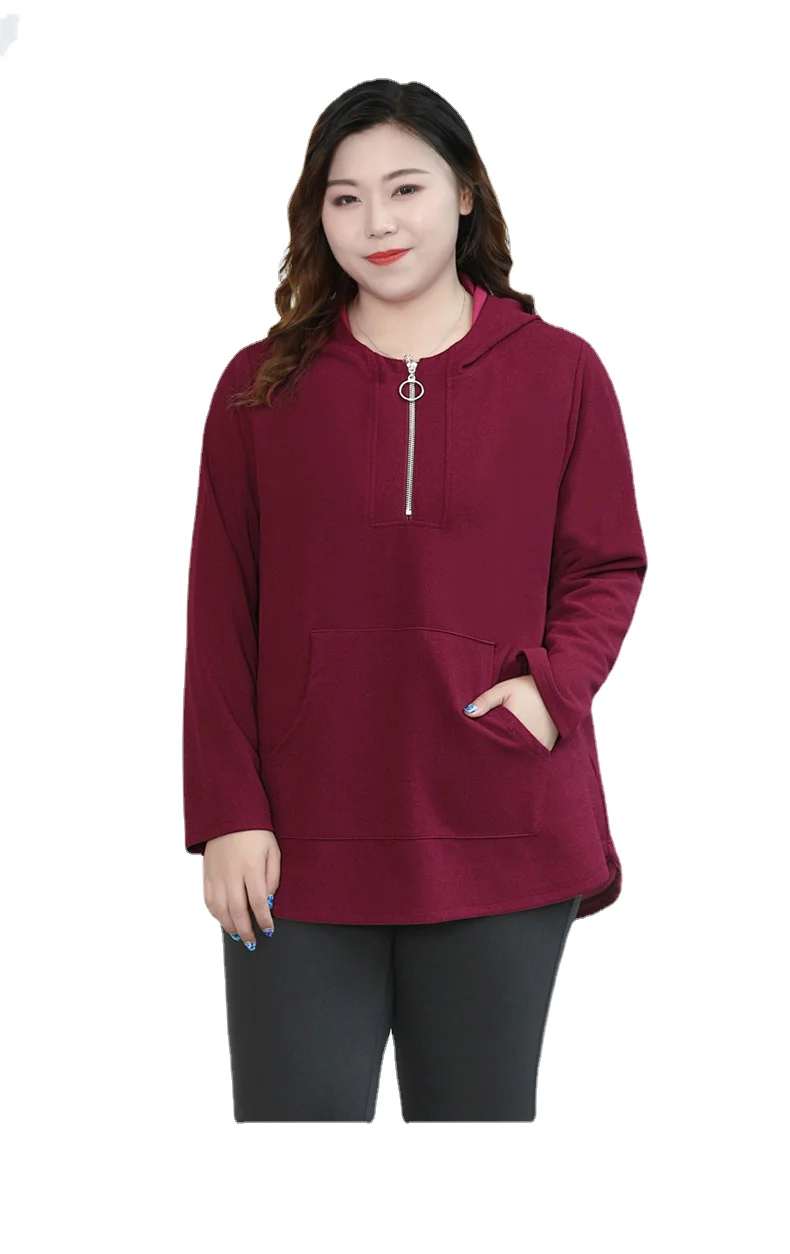 

Толстовка женская оверсайз с капюшоном, повседневная верхняя одежда, универсальный Топ с длинным рукавом, с капюшоном, от 4XL до 10XL, T20257, весна-осень
