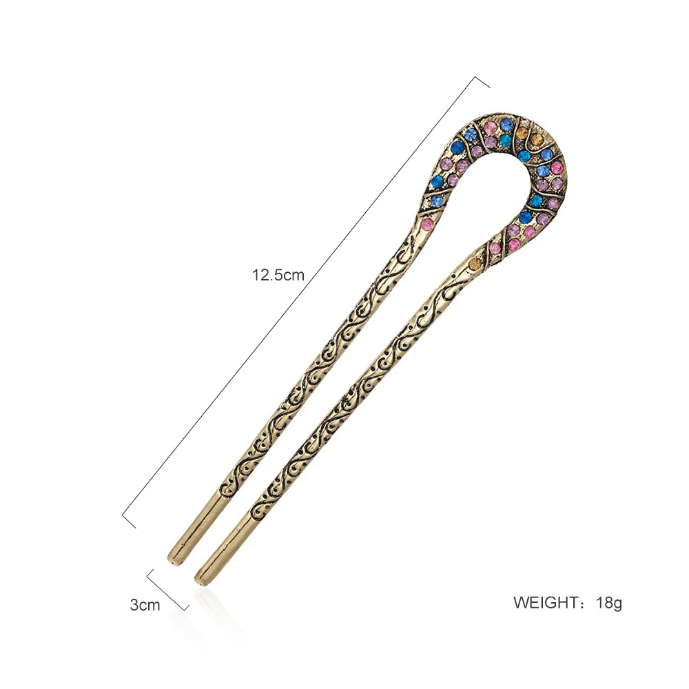 Винтажные аксессуары для волос античные бронзовые шпильки u образная заколка