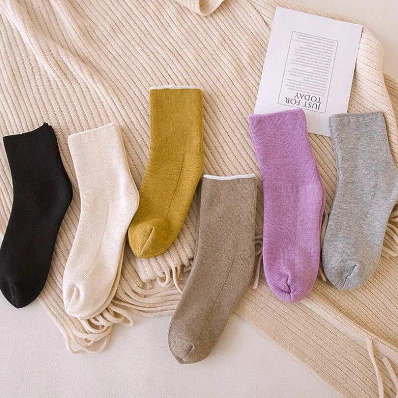 Модные толстые теплые носки женские бархатные зимние короткие сапоги