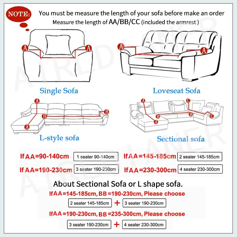 

Airldianer Free 1 pillowcase Slipcovers Sofa cover all-inclusive slip-resistant sectional elastic full Couch Cover sofa Towel