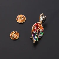 creative brush dye pen color enamel dripping oil metal brooch fashionable diamond costume lapel pin gift for woman