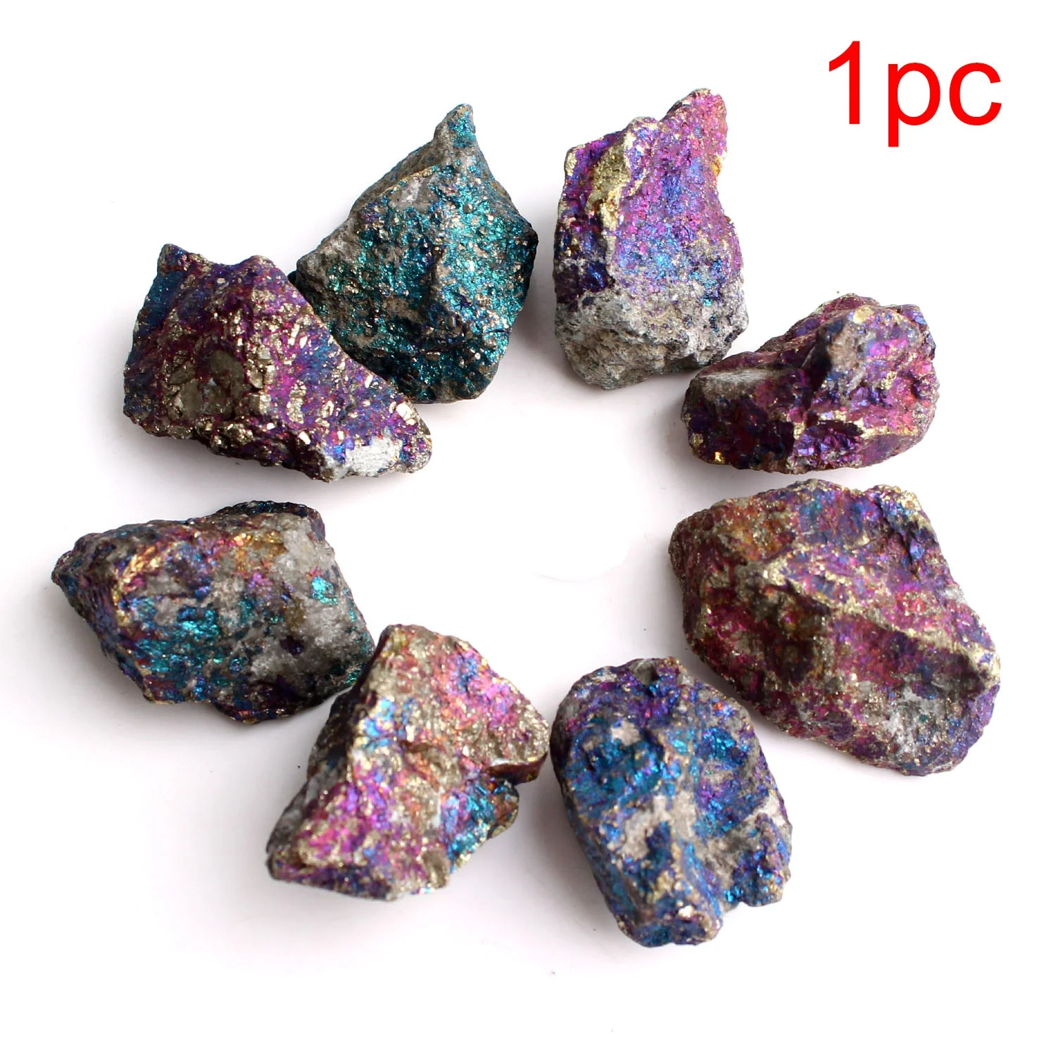 

1 шт. натуральные красочные грубые Bornite кристаллические каменные сырье руды образцы минералов Исцеление DIY украшения