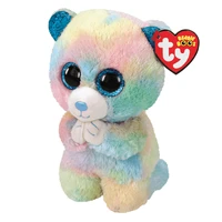 new 15 cm ty beanie big eyes cute hope multicolor praying bear plush toy stuffed animal doll birthday gift for boys and girls