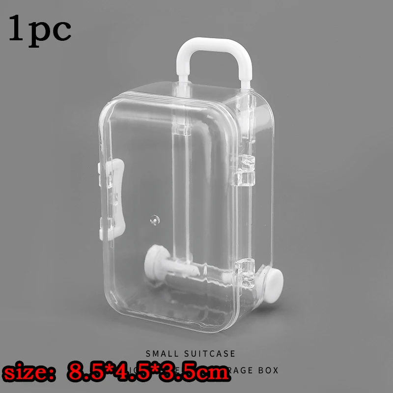 

Lu Zou Roller Luggage Mini Transparent Travel Luggage Small Toy Model LZ- 7599