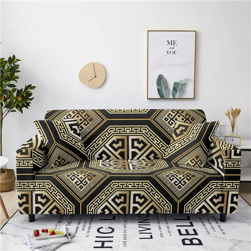 

Bohemian Geometry Sofa Cover Silk Couch Covers for Sofas Stretch Seater Sectional Sofa Cover L Shape Living Room Furniture