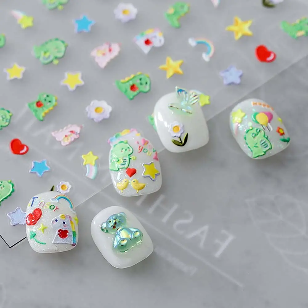 

Красочная ультратонкая звезда флорет 5D рельефный динозавр наклейка для ногтей переводка для ногтей сделай сам украшение для ногтей Аксесс...