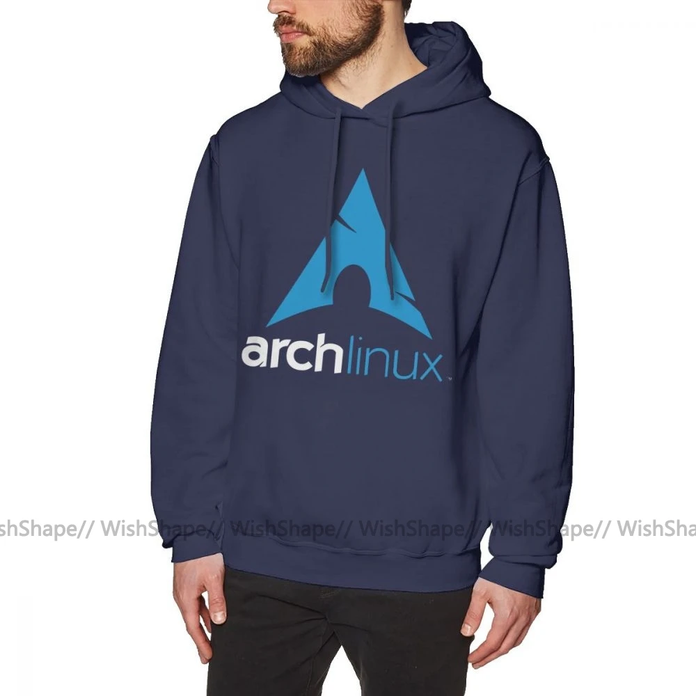 Linux худи Arch Linux товары толстовки Мужской Хлопковый пуловер с капюшоном с длинным рукавом зима XL уличная одежда красные милые толстовки - Цвет: Navy Blue