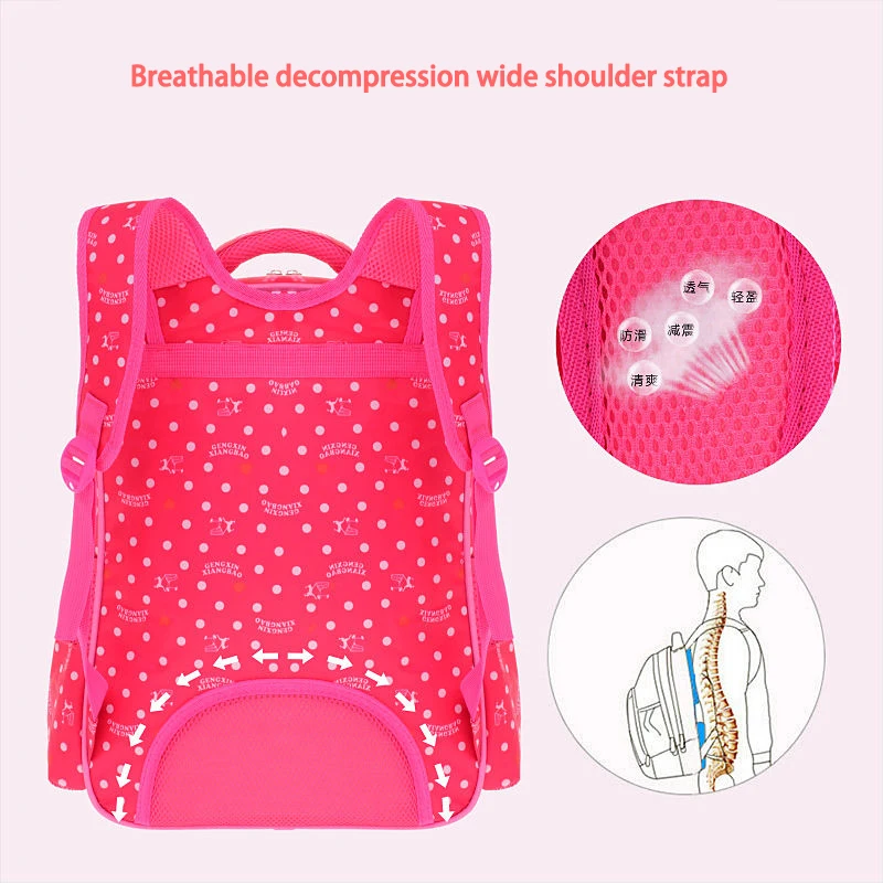 Детские школьные сумки для девочек Детский рюкзак школьный принцессы с бантом в