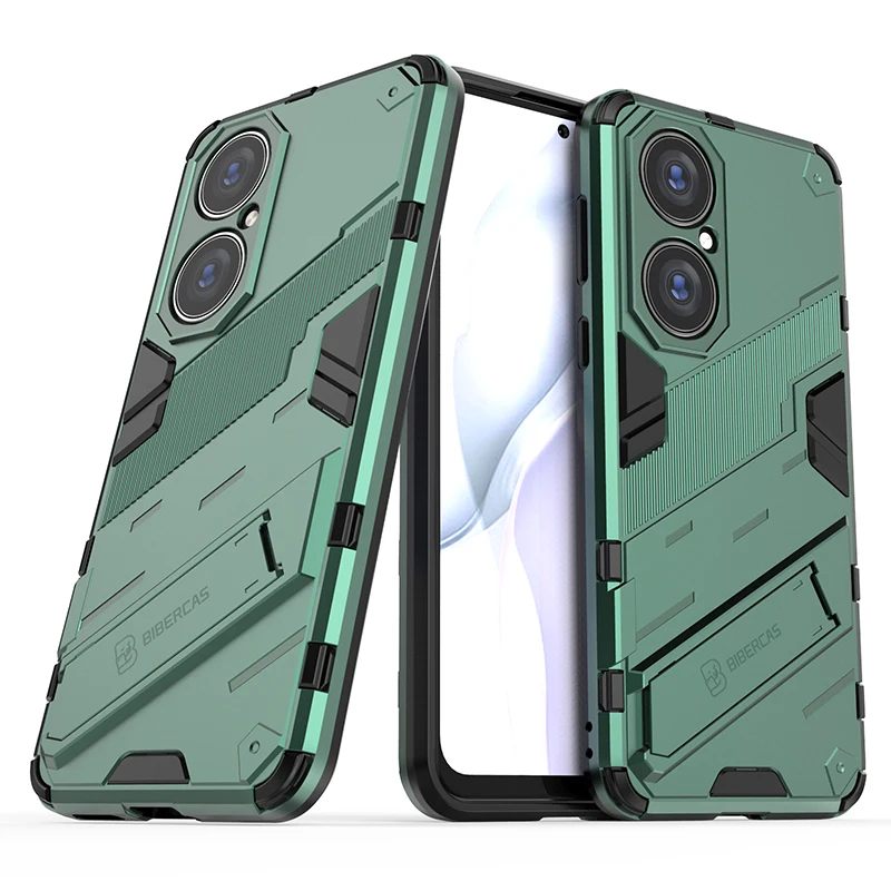 

For Huawei P50 Pro Case Luxury ShockProof Armor Cover Huawei Mate 40 30 Nova 8 Pro Honor V40 Play 5T Youth 20 Phone Stand Covers