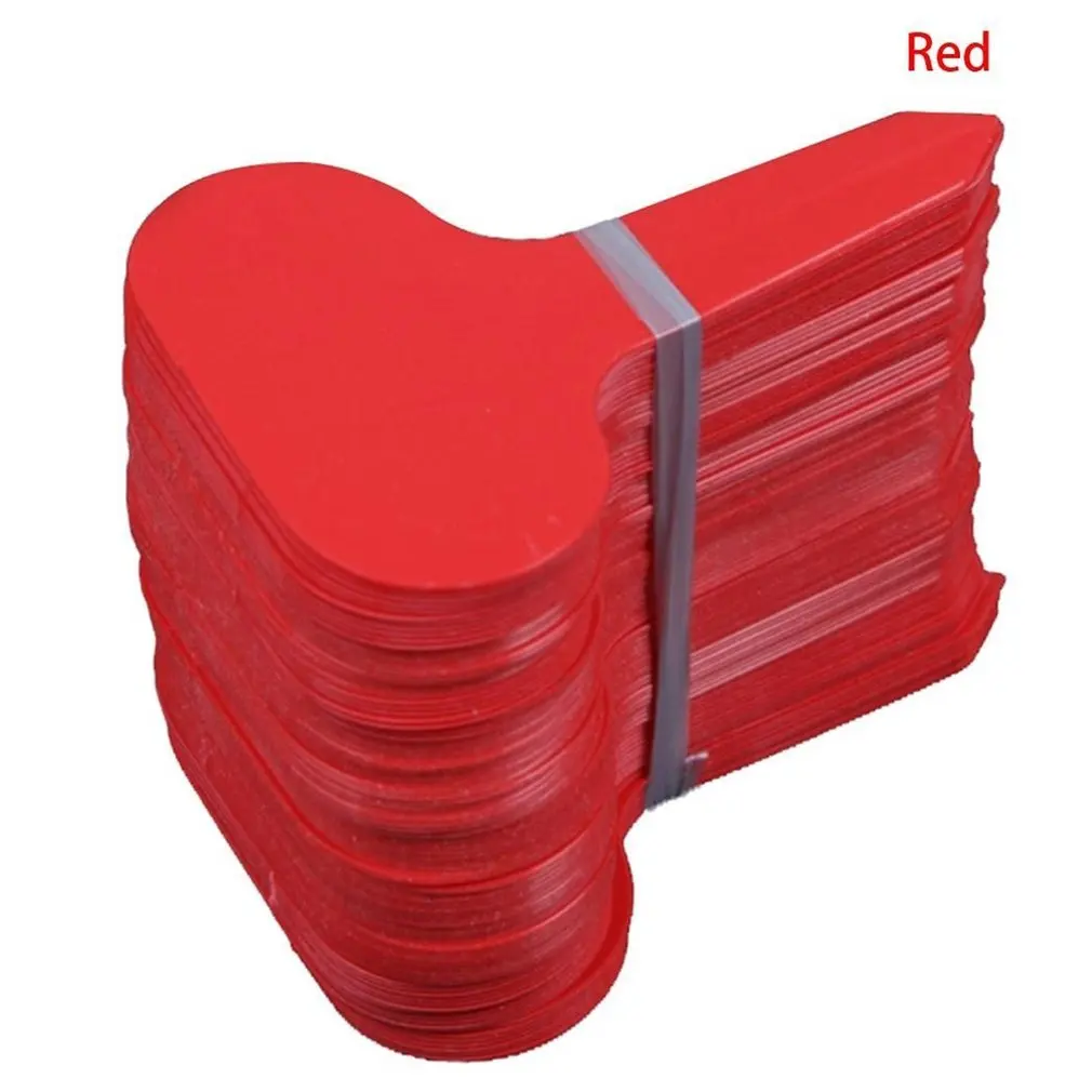 

100Pcs Plastic T-type Garden Tags Ornaments Plant Flower Label Nursery Thick Tag Markers for Plants Garden Decoration