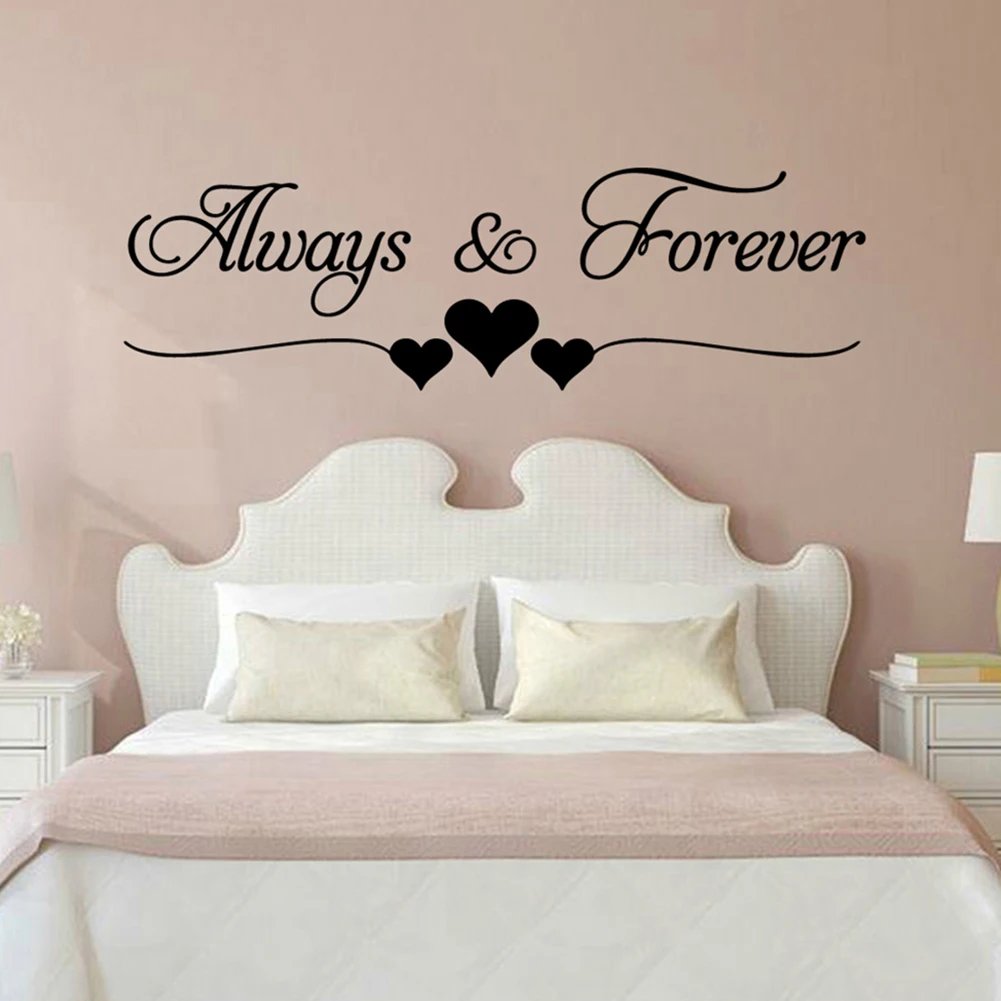 Романтическая Наклейка на стену с надписью Always Forever наклейка из ПВХ съемные обои