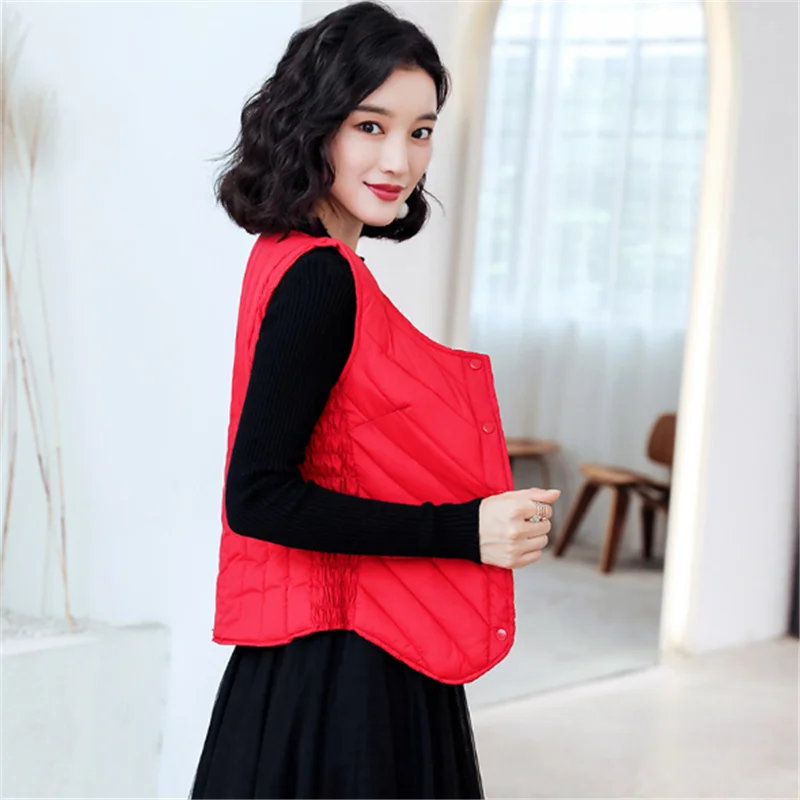 Женский зимний жилет пальто без рукавов 2020 теплый пуховик женский черный