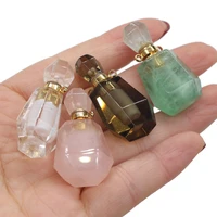 natural stone perfume bottle pendant section semi precious for jewelry making diy necklace accessory