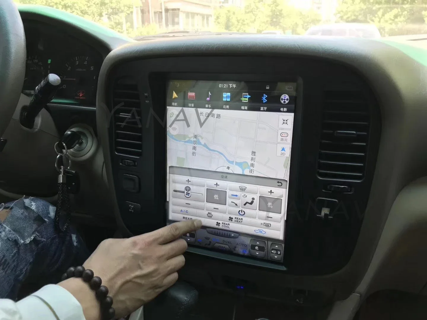 Автомагнитола для LEXUS LX470 2004-2006 Toyota Land Cruiser LC100 Tesla Android экран GPS-навигатор приемник