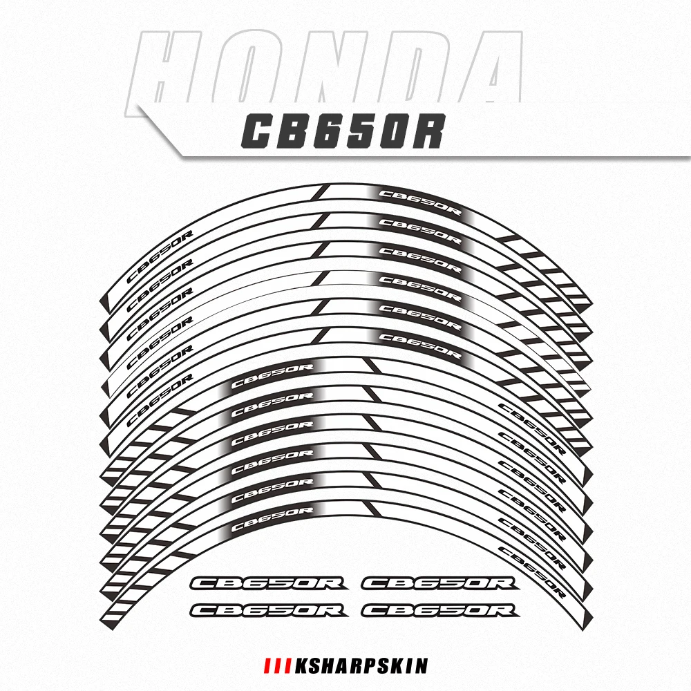 

For Honda cb650r cb 650r Motorcycle wheel Hub decoration decals Tire outer rim stripes Reflective stickers decal