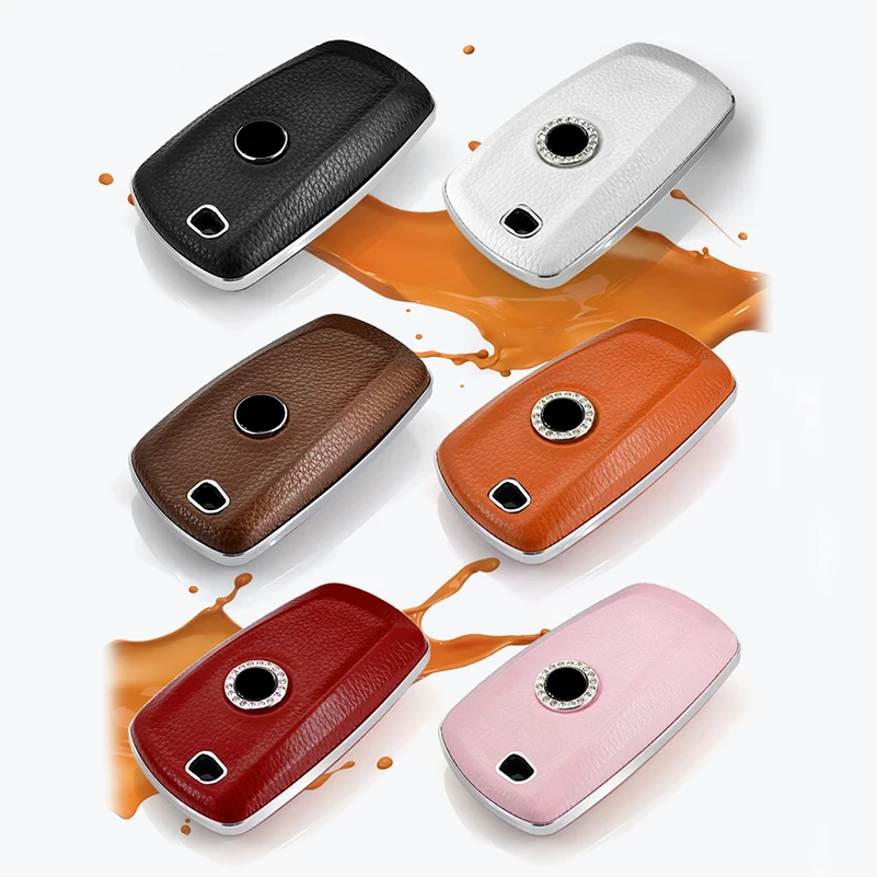 Автомобильный смарт-ключ 1 шт. кожаный чехол брелок для ключей подходит BMW 2 3 4 5 7