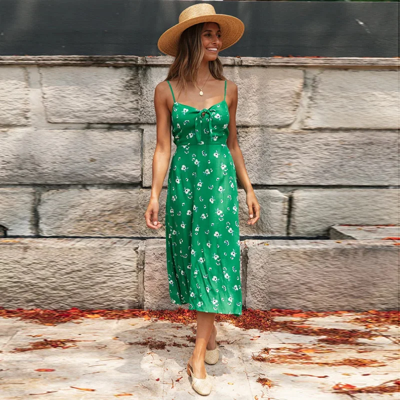 Женское богемное Бандажное платье-трапеция вечерние рукавов с V-образным вырезом