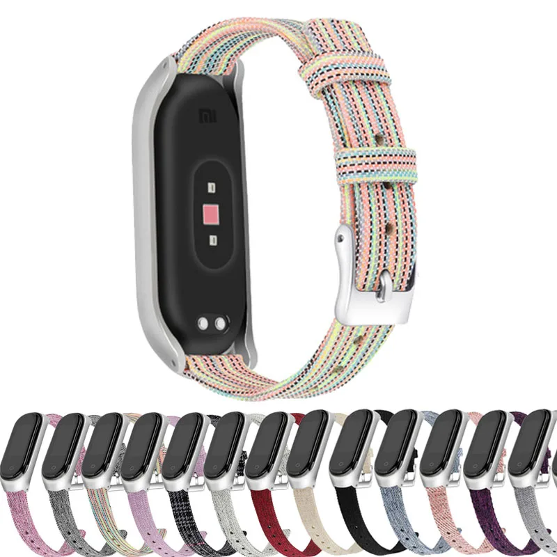 Mi band 4 pulseira mi 3 умные часы на ремешках сменный нейлоновый спортивный Браслет Для