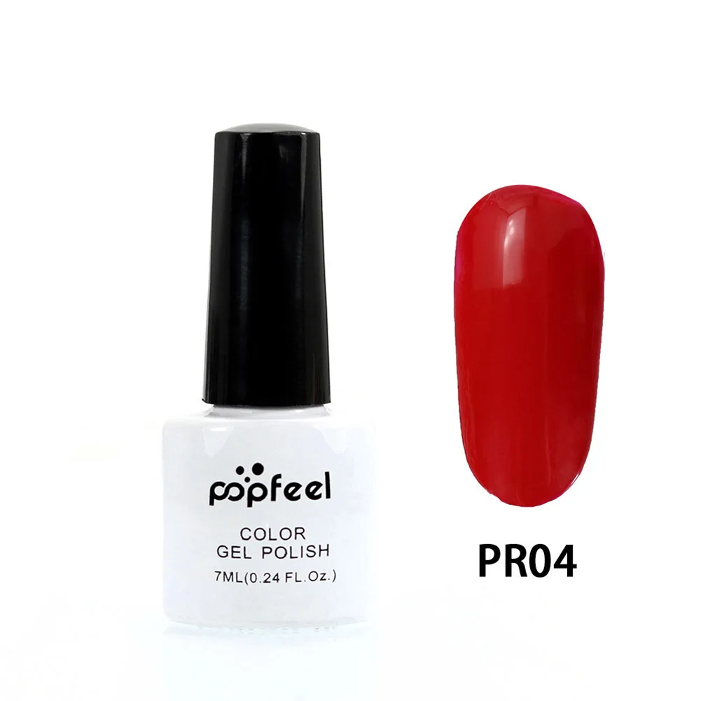 Горячая Мода 7 мл Лак для ногтей Цветной Гель лак LED & UV отмачиваемый косметические