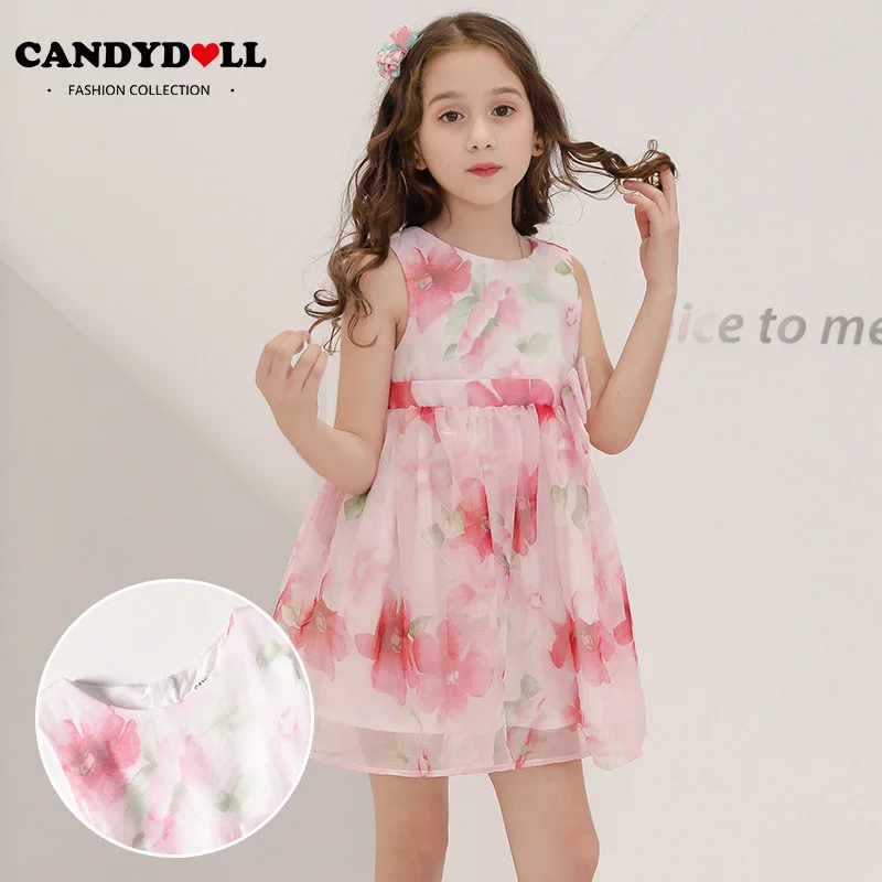 Детские платья для девочек милое платье принцессы Одежда маленьких нарядные на