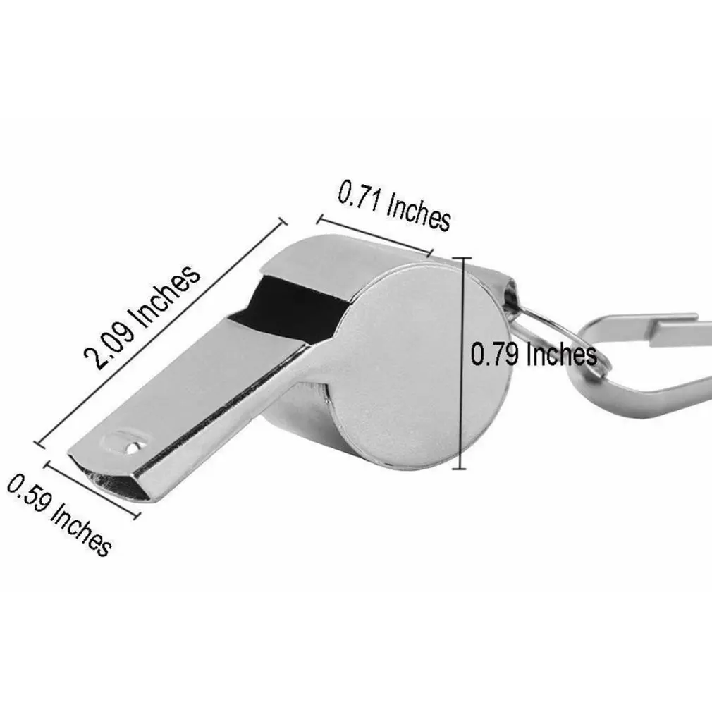 

Stainless Steel Whistle With Lanyard First Aid Fan Whistle Metal Sports Referee Loud And Clear Whistle
