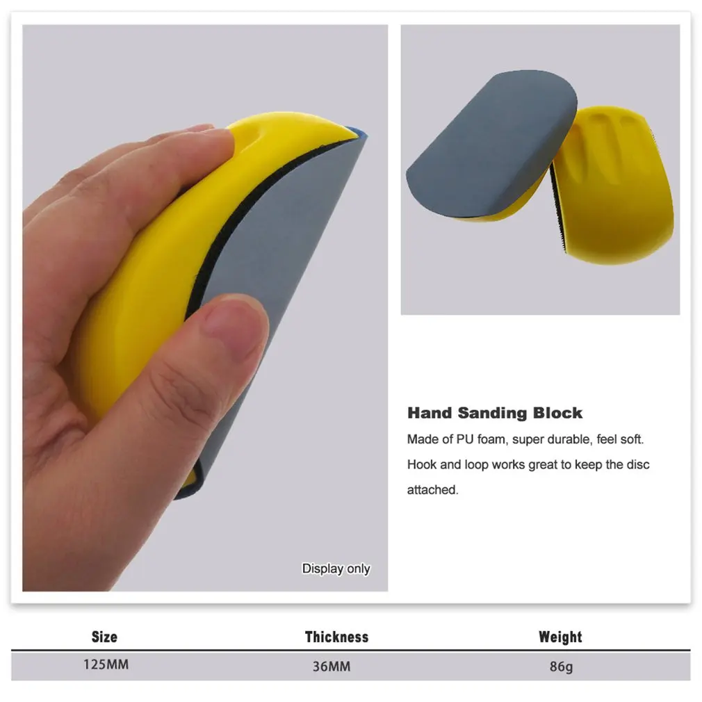 5 дюймов ручной шлифовальный блок в форме мыши подложка диск держатель наждачной