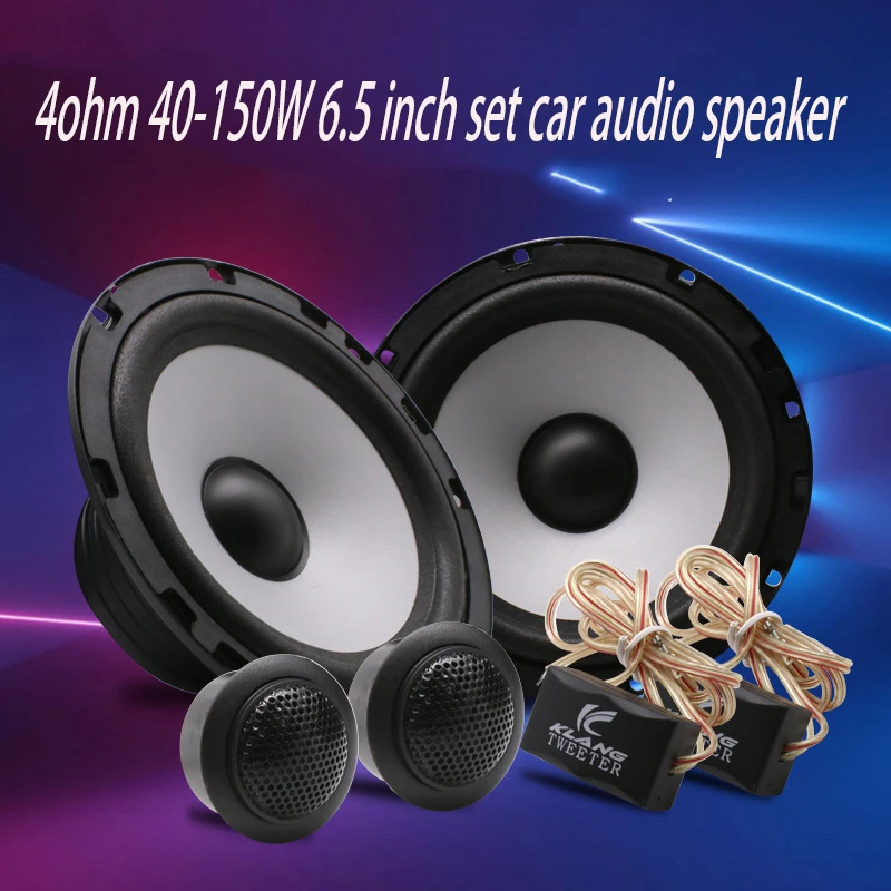 

4ohm 40-150W 6,5 дюймовый комплект автомобильной аудиосистемы, динамик для передней двери автомобиля, модификация и обновление автомобильной ауд...