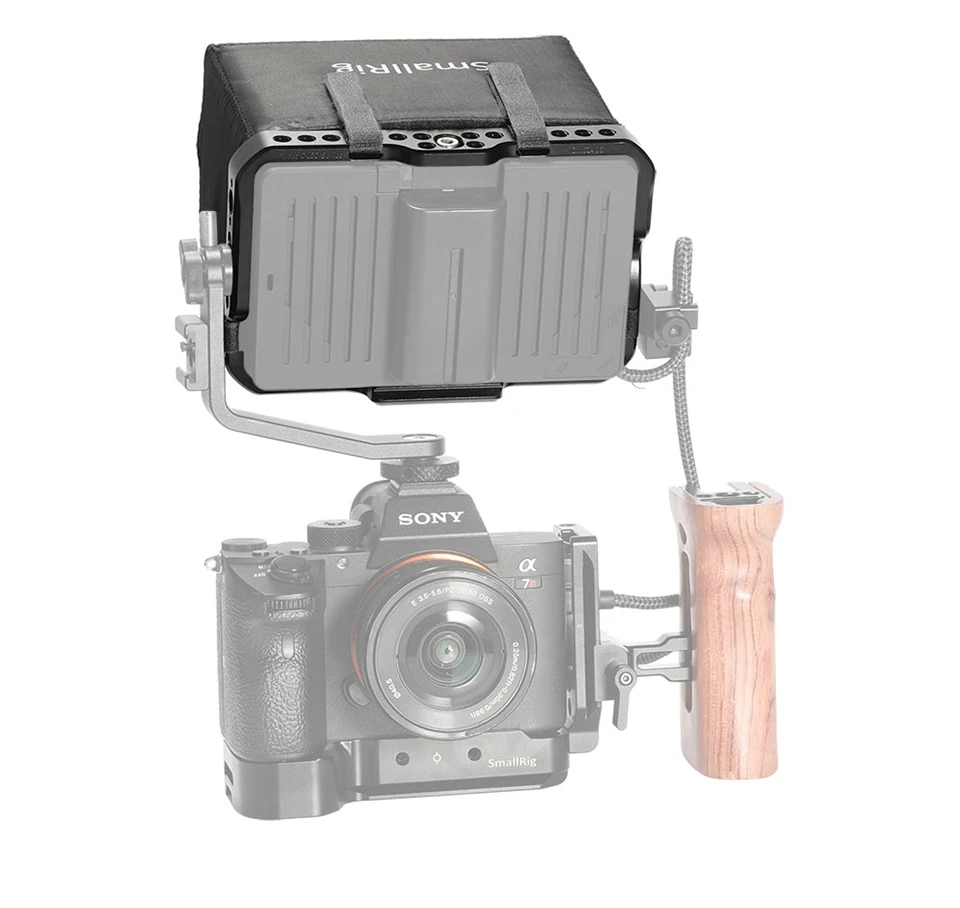 SmallRig монитор клетка с солнцезащитным козырьком для SmallHD Фокус серии OLED(5,") Интегрированный нижний рельс NATO 1/4 3/8 резьбовое отверстие 2405