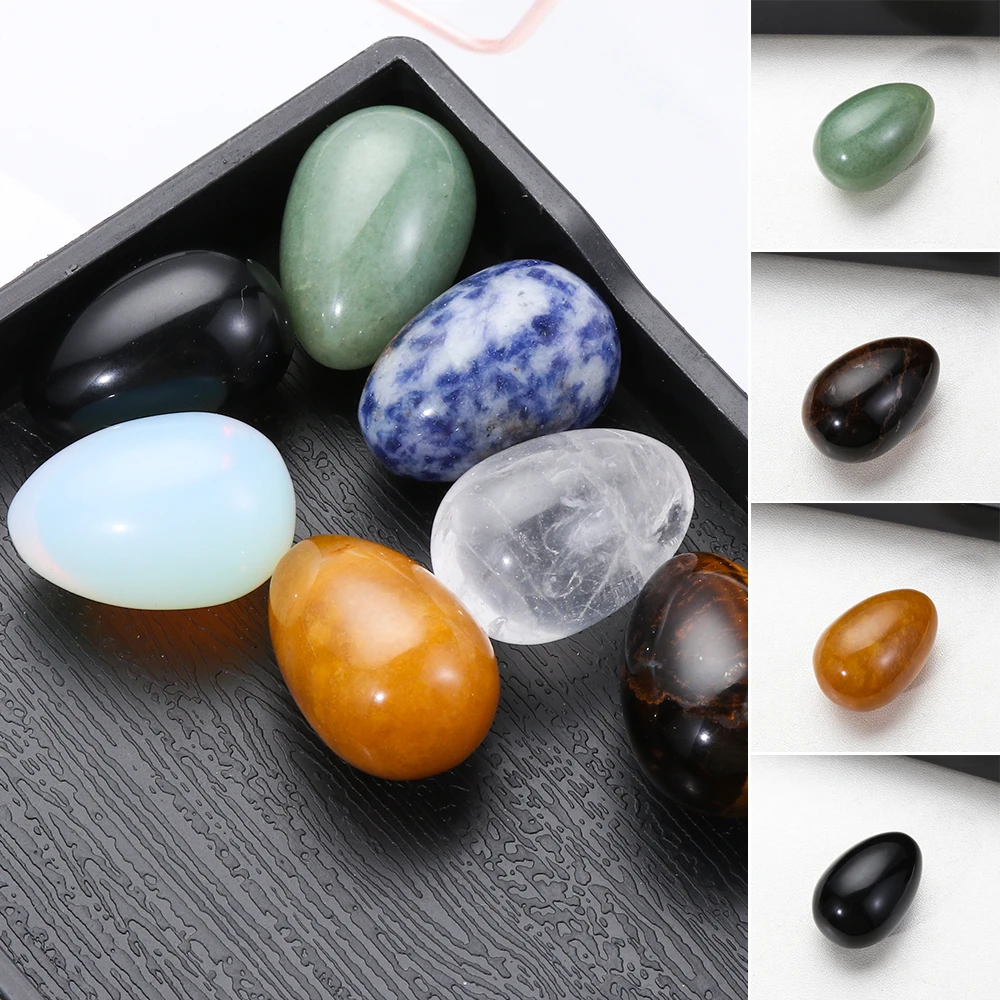 

for Collection White Crystal Blue Point Jade Natural Healing Stone Natural Stone Healing Mini Ornament Egg Pattern