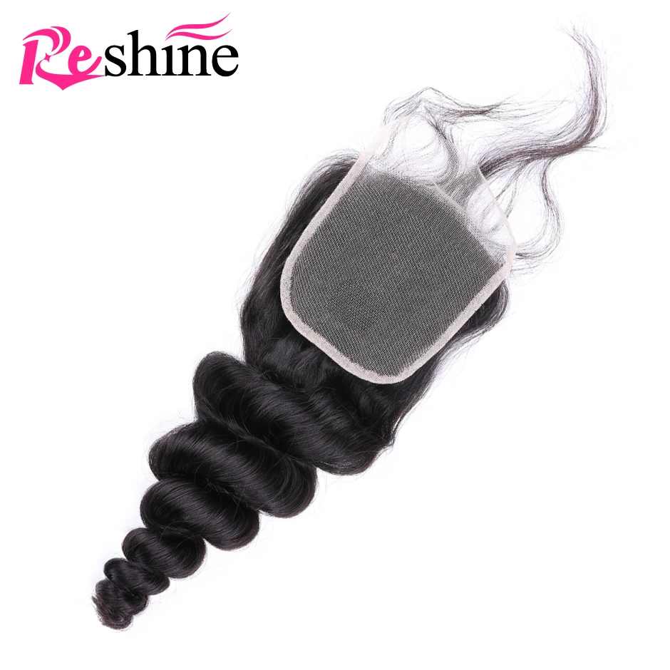 

4x4 inch Loose Wave Lace Closure Brazilian Remy Hair Lace Closure 100% Human Hair Lace Closure With Baby Hair Natural Color