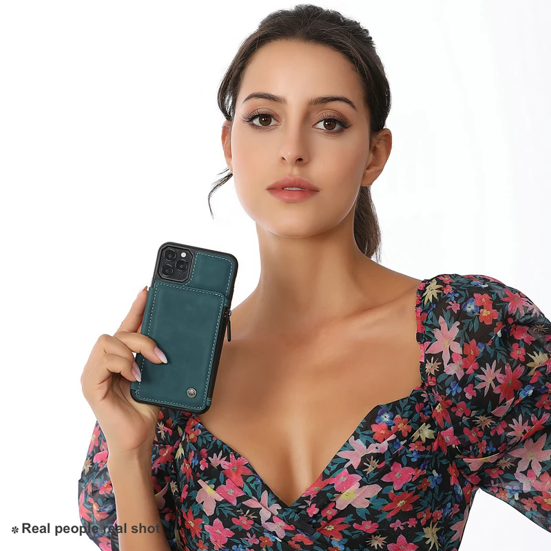 leather phone case for samsung a52 a51 a71 note 20 s21 ultra plus credit card zipper wallet for iphone 12 11 pro max back cover free global shipping