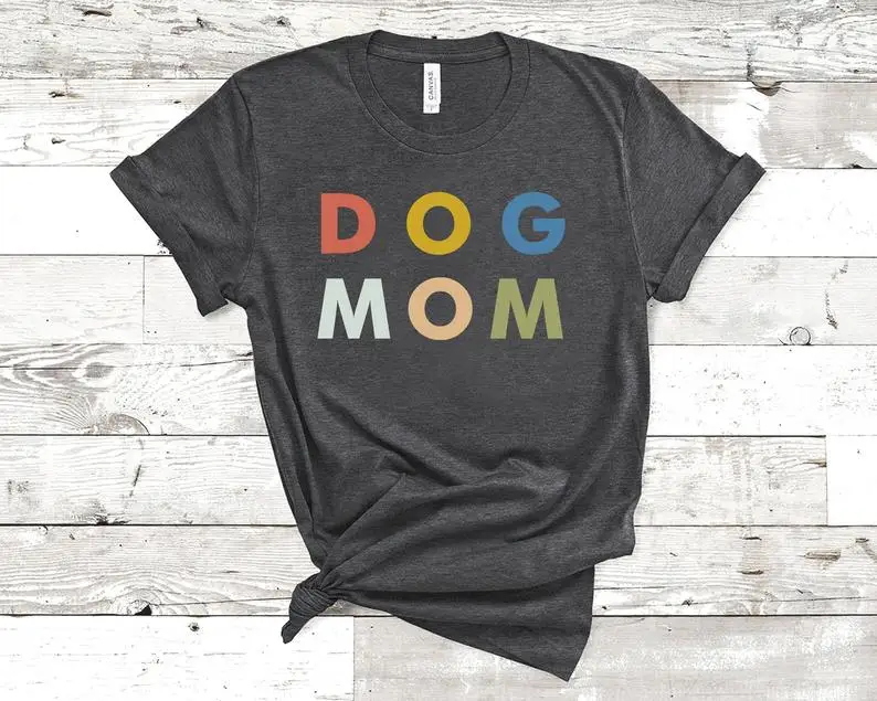 

Собака Мама мамочка рубашка Цвет печатный цветной I Love Mama для женщин милые футболки с короткими рукавами; Хлопковые футболки с круглым вырез...