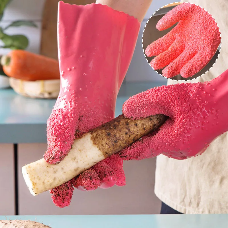 

A Pair Creative Housework Gloves Vegetable Peeling Gloves Scraping Fish Scale Gloves Household Cleaning Tools Vegetable Brush