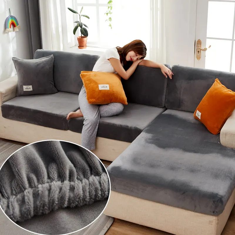 

Плюшевый диван-подушка для сидения крышки чехлы для стульев домашних животных детская мебель протектор стрейч моющиеся съемный чехол для м...
