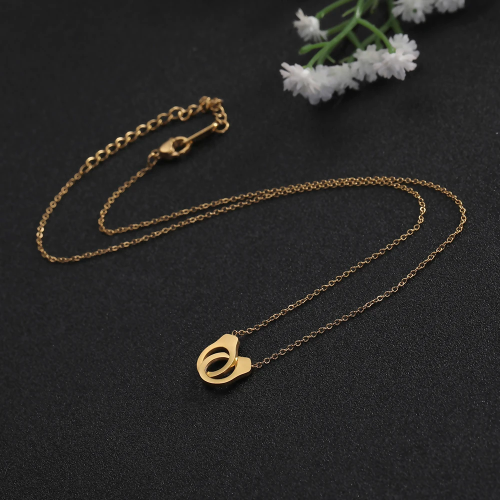Skyrim Fashion Gold Color Stainless Steel Handcuff Necklace Women Statement Chain Choker Necklaces Jewelry Female Gift | Украшения и