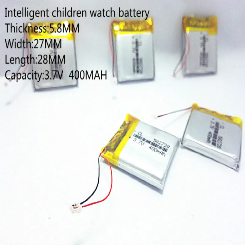 Li-ion para Q50 y3 das Crianças Recarregável Li-polímero Bateria G700s K92 G36 Relógios Inteligentes Mp3 582728 602828 10pcs 3.7v 400mah