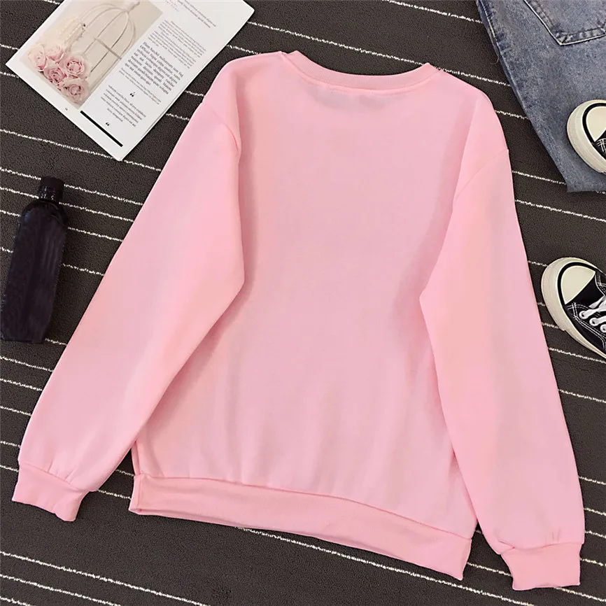 Симпатичные толстовки унисекс Для мужчин женщин Повседневное с круглым вырезом