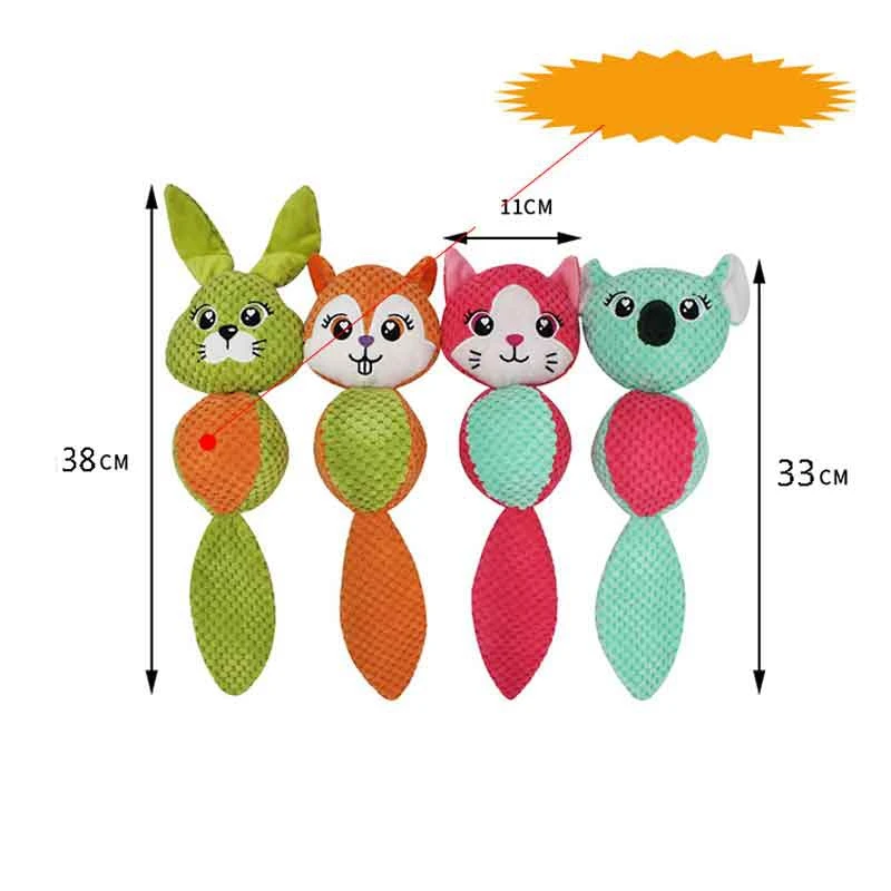 Squeaky Dog Toy Speelgoed Hondje Puppy Toys Hunde Spielzeug Games For Dogs Chew Animal Cartoon Stuffed Squeaking Training Cheap images - 6