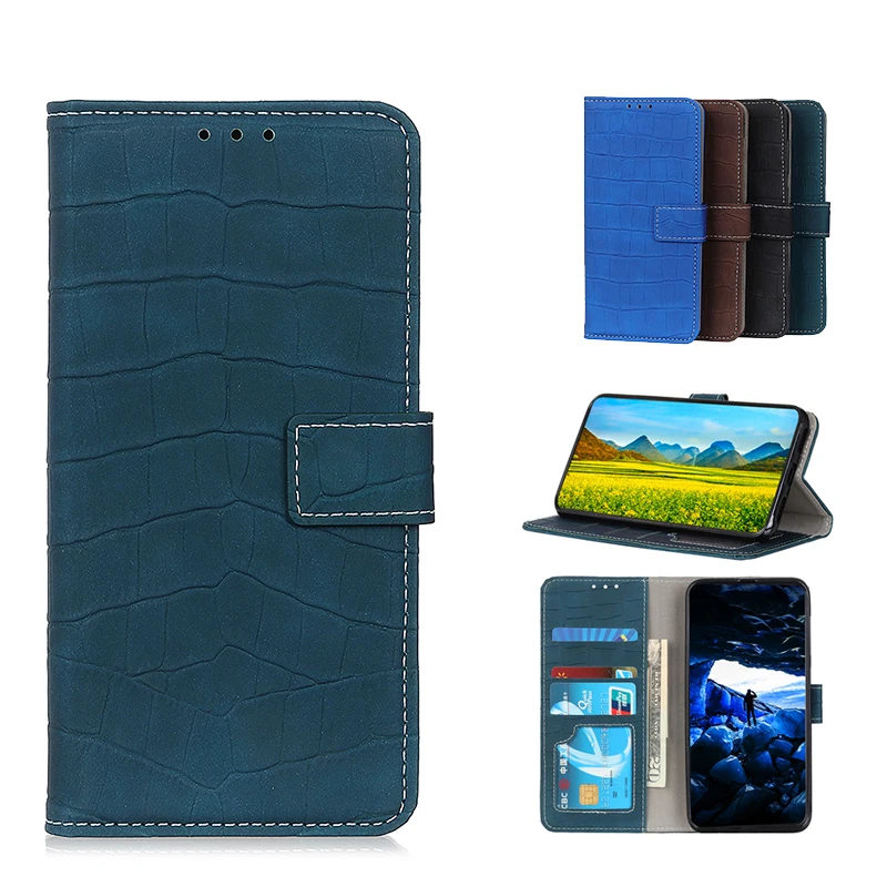 

Luxury Solid Color Retro Flip Leather Phone Case For OPPO REALME Q3i 7 8 V11 V13 V15 C17 C21 GT Pro Card Wallet Cover Cases Capa