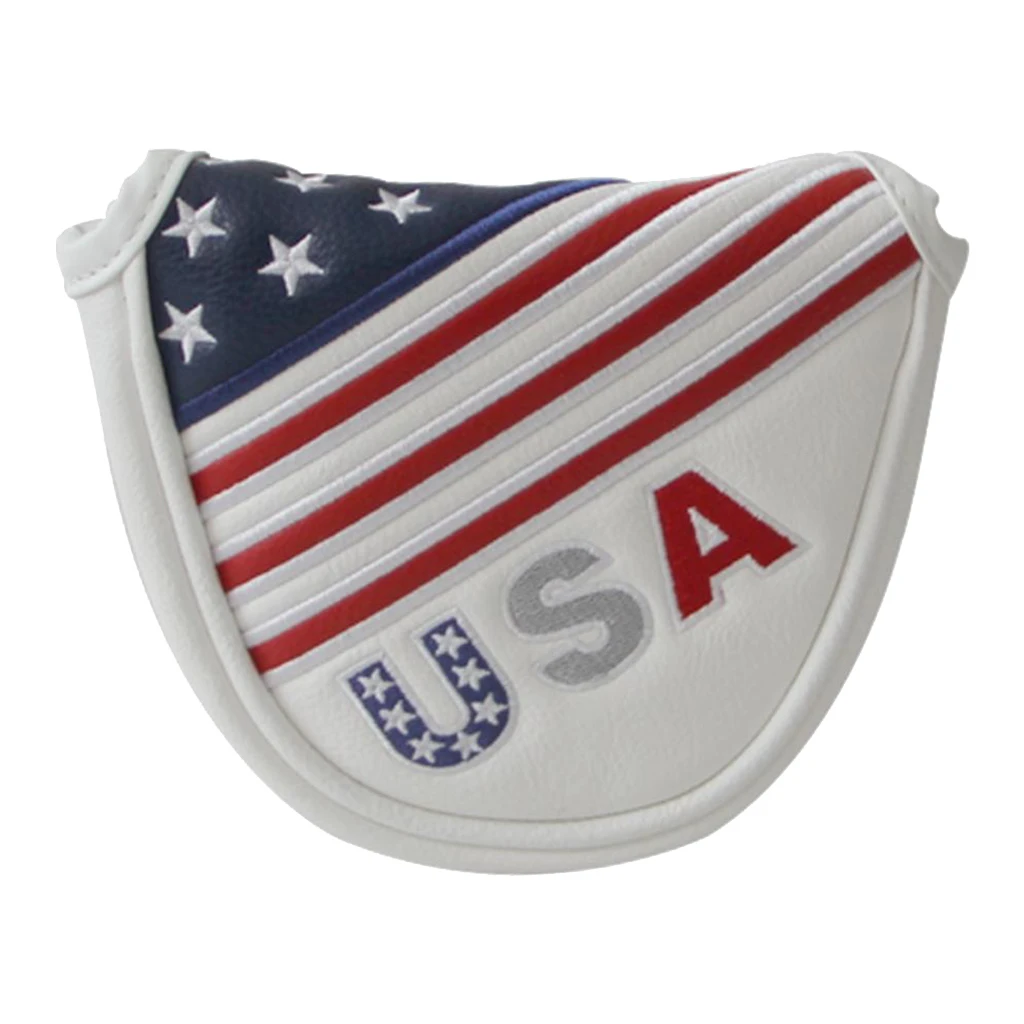 

Колотушка для гольфа путтеры крышка головной убор PU Club протектор с застежкой