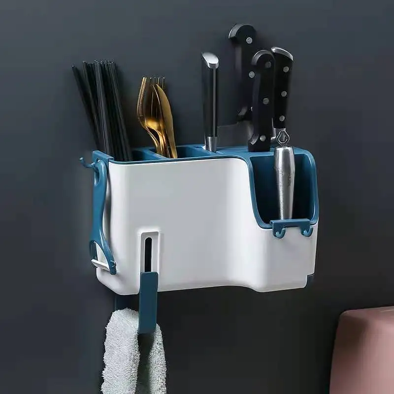 

Многофункциональная настенная напольная пластиковая трубка для хранения палочек для еды двойного назначения