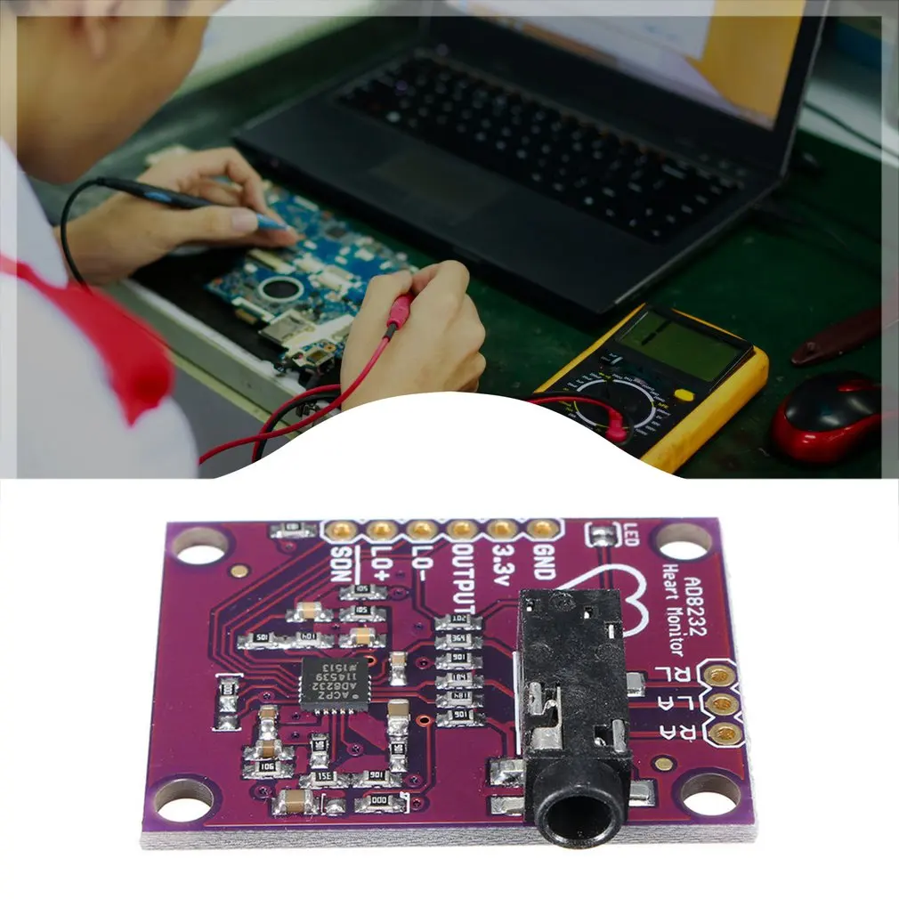 Ad8232 электрофизиологический модуль датчика измерения пульса сердца