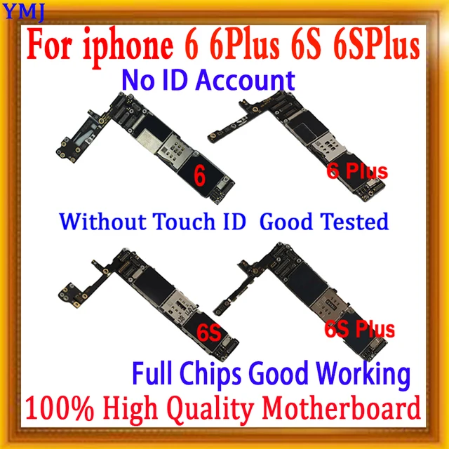 For iPhone 6 6 Plus 6S 6s Plus Motherboard Without Touch ID,Full Functions for iphone 6 6P 6S 6s plus Logic boards NO ID Account 2