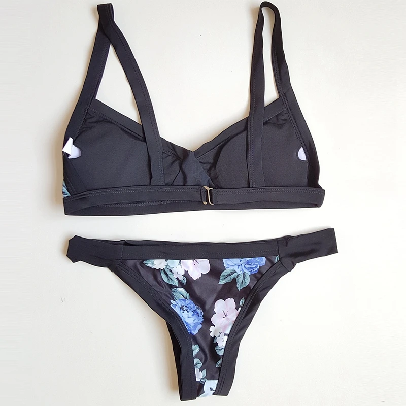 

Swimwear 2020 Retro Print Two-piece Female Bandeau mini bikinie Set USA Size Plus Size Women comfortable swimwear DropShipping