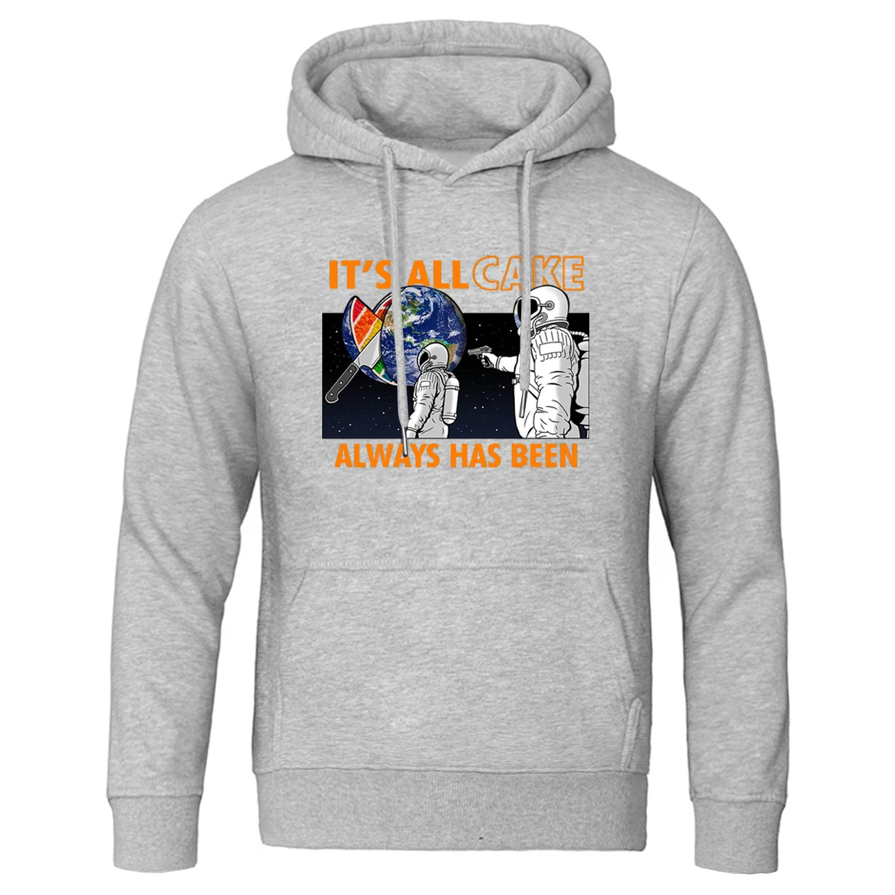 

Hooded Men Astronaut Print Harajuku Fashion Sweatshirts Standard Outwear Clothing Casual Tops 2020 New Arrival Moletom Masculino