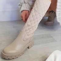 new women boots knee high boots big size slim warm shoes women stretch boots female thick heel boots winter