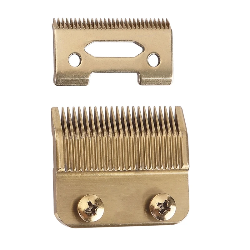 

2pcs Professional Ceramic Stainless Steel Cordless Clipper Blades with 2 Hole Replacement Blade Accessories