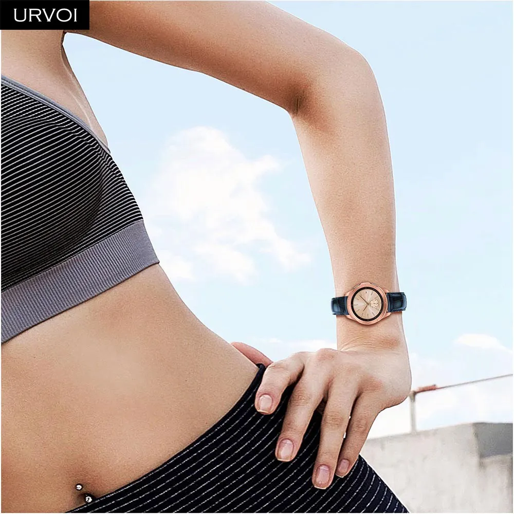 Кожаный ремешок URVOI для Galaxy Watch Active 42 46 мм спортивный HUAWEI GT быстросъемные штифты