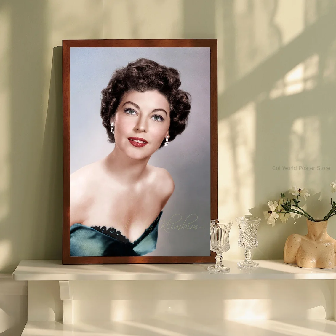 Шелковый постер AVA GARDNER домашний декор 24x36 дюймов|Рисование и каллиграфия| |